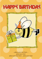 Image showing birthday card with bee