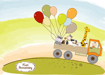 Image showing birthday card with toys