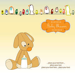 Image showing baby shower card with puppy