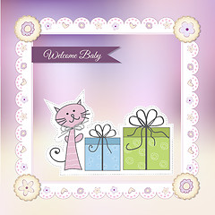 Image showing Birthday announcement card