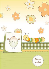 Image showing welcome baby card with chicken