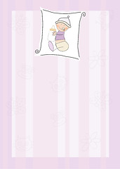 Image showing new baby announcement card with kid