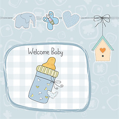 Image showing baby boy shower card