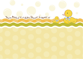 Image showing baby shower card with duck toys