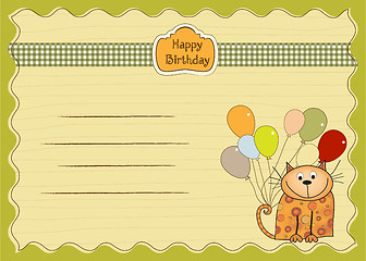 Image showing new baby shower card with cat