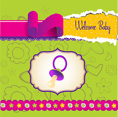 Image showing baby girl shower card