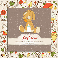 Image showing baby shower card with puppy