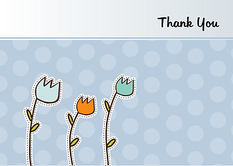 Image showing thank you flowers card