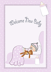 Image showing welcome new baby girl