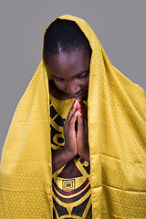 Image showing African Christian woman