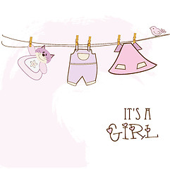 Image showing new baby girl arrived