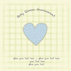 Image showing baby shower card with heart