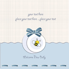 Image showing baby boy shower card