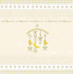 Image showing welcome baby announcement card