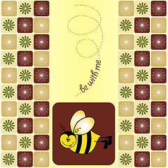 Image showing Bee greeting card