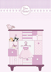 Image showing new baby greeting card with nice closed