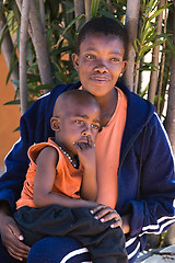 Image showing African child and mother