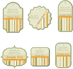 Image showing set of vintage labels isolated on white background