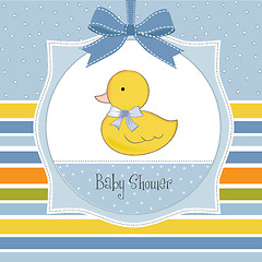 Image showing baby shower card with little duc