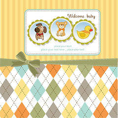 Image showing new baby announcement card