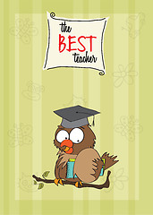 Image showing Owl Teacher in vector format