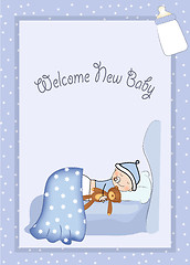 Image showing welcome new baby boy