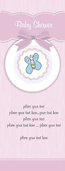 Image showing cute baby shower card with butterfly