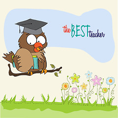 Image showing Owl Teacher in vector format