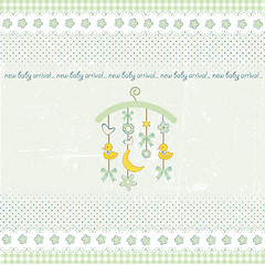 Image showing welcome baby announcement card