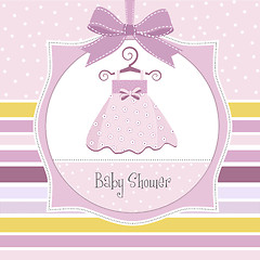 Image showing baby girl shower card