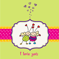 Image showing love card with bees