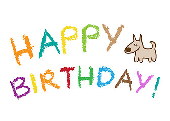 Image showing Happy Birthday Greeting Card - Vector Illustration