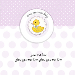 Image showing baby shower card with little duck