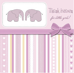 Image showing baby twins shower card