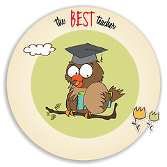 Image showing Owl Teacher in vector format