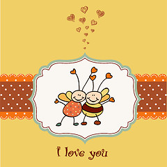 Image showing love card with bees
