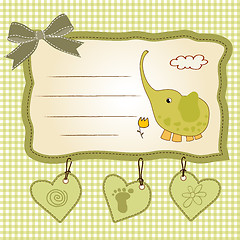 Image showing romantic baby announcement card