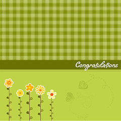 Image showing congratulation floral card