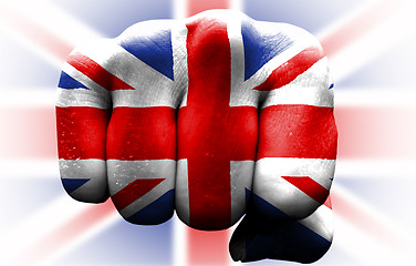 Image showing uk flag fist