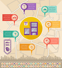 Image showing Travel Infographic Template.