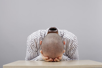 Image showing Man at desk