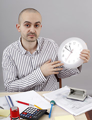 Image showing Man at desk