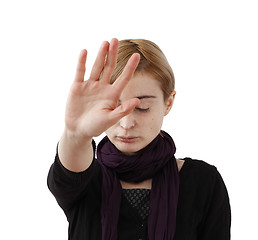 Image showing Depressed young woman