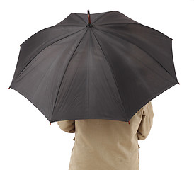 Image showing Man with umbrella