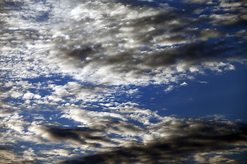 Image showing Sky with clouds at summer evening on sea