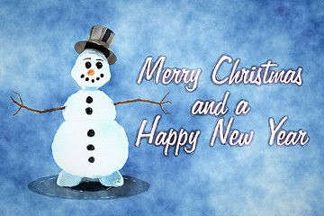 Image showing snowman greeting card