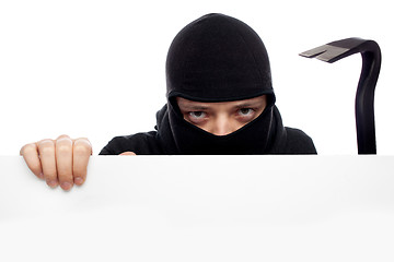 Image showing  thief or burglar man isolated over white