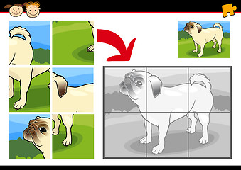 Image showing cartoon dog jigsaw puzzle game