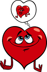 Image showing heart in love cartoon illustration