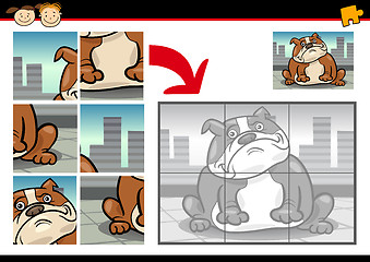 Image showing cartoon dog jigsaw puzzle game